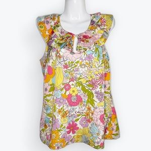 Liberty of London for Target Blouse ruffle top floral size M vintage summer